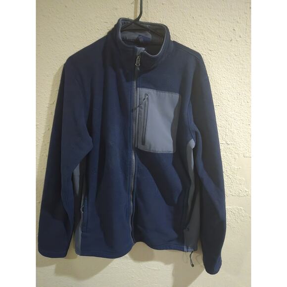 Vineyard Vines Full Zip Fleece Jacket Mens Sweater Blue Outdoor Casual, Medium - Picture 1 of 8